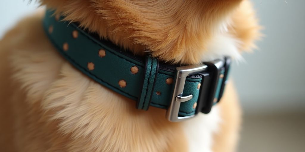 Dog wearing a collar, demonstrating proper fit.